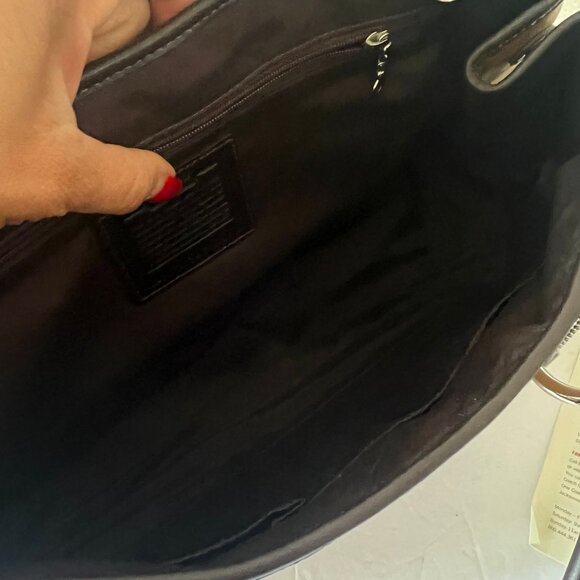 Y2K COACH SOHO HAMPTON SATCHEL BUCKLE LEATHER TWO TONE BAG - Picture 7 of 9